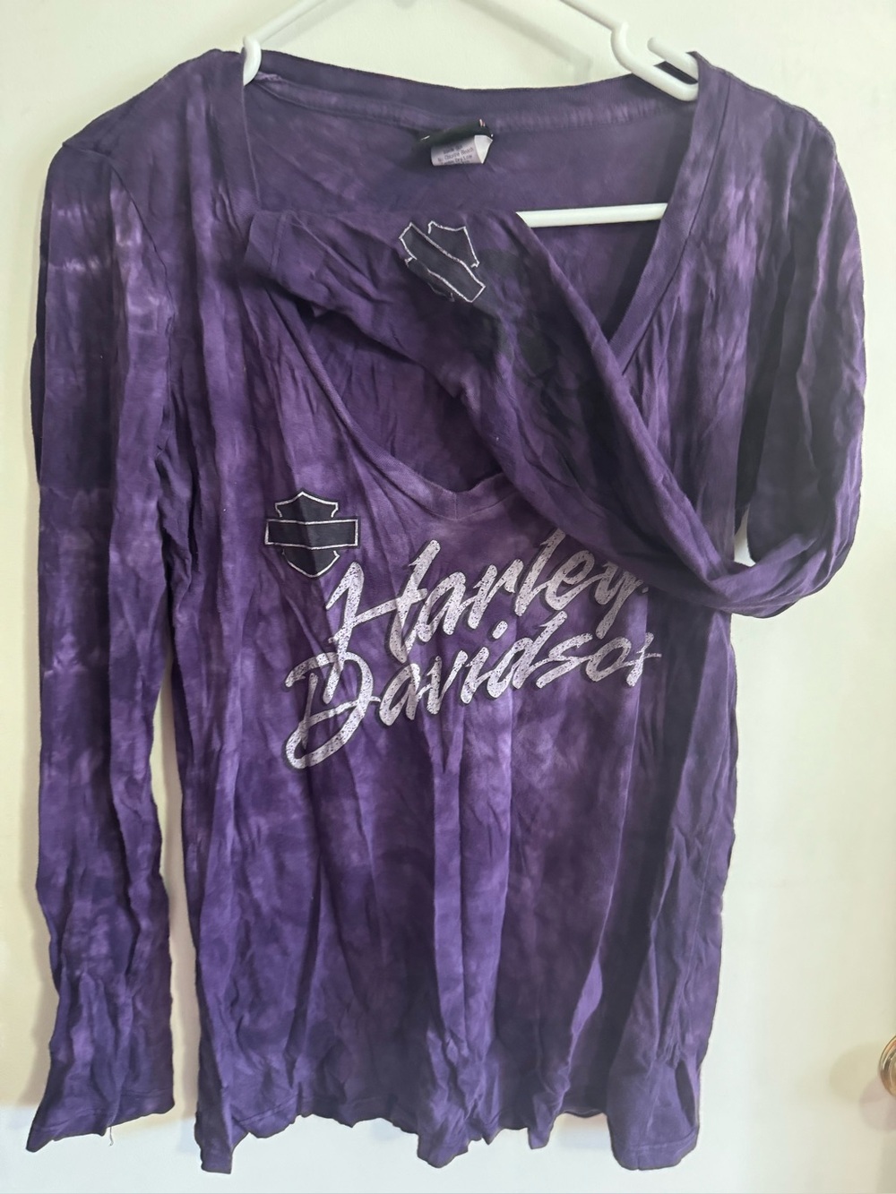 Harley Davidson Purple Graphic Long Sleeve Michaels Dealership in Cotati, CA